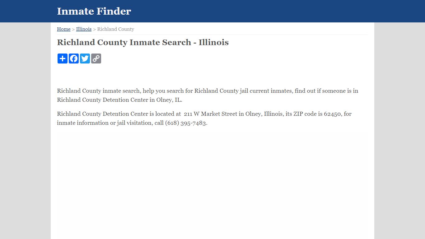 Richland County Inmate Search - Illinois - Inmate Finder